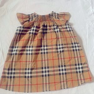 Burberry Smocked Vintage Check Cotton Dress